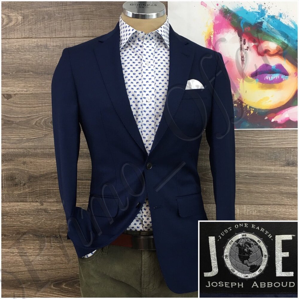 Joseph Abboud Mens Blazer Sport Coat Two Button Casual Jacket Size 36R Wool Suit